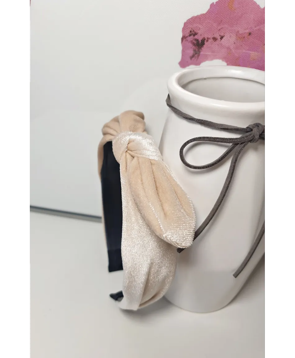 Opaski z węzłem i kokardką welurowe