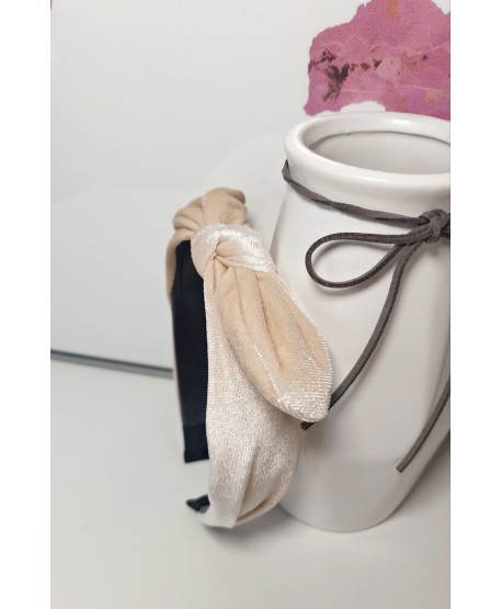 Opaski z węzłem i kokardką welurowe