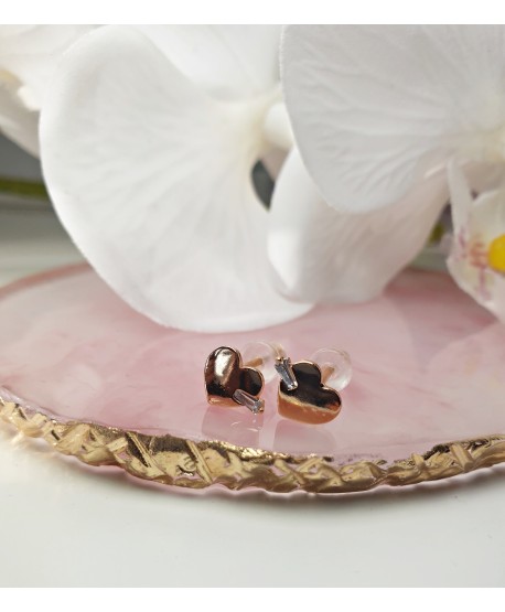 Kolczyki stal serduszka