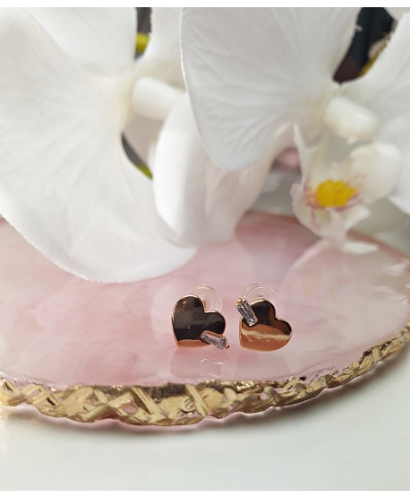 Kolczyki stal serduszka