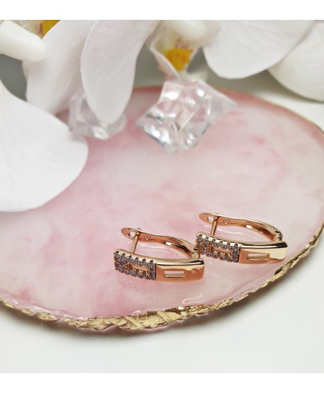 Kolczyki stal prostokąty