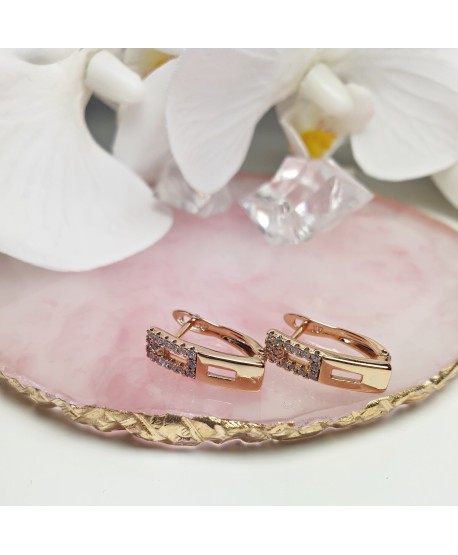 Kolczyki stal prostokąty