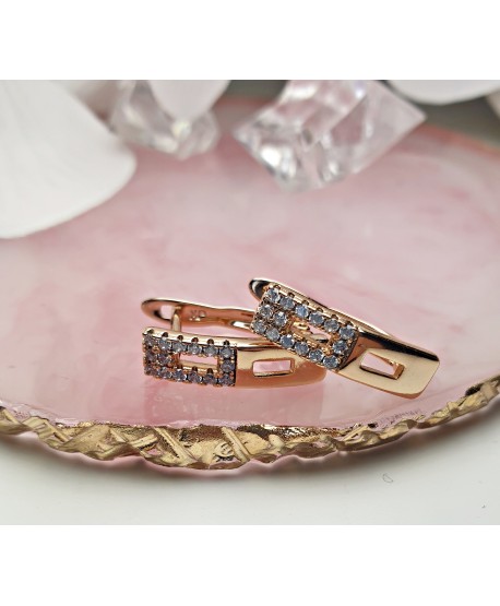 Kolczyki stal prostokąty