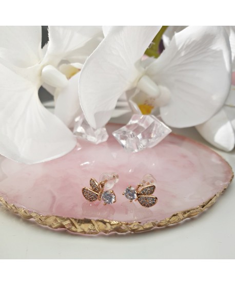 Kolczyki stal motylki