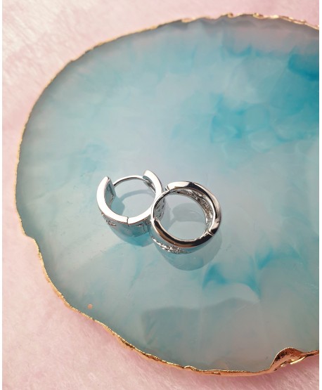 Kolczyki stal srebrne małe kółeczka