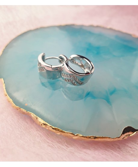 Kolczyki stal srebrne małe kółeczka