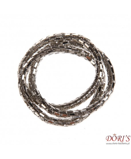 Bransoletka komplet trzech srebrnych bransoletek