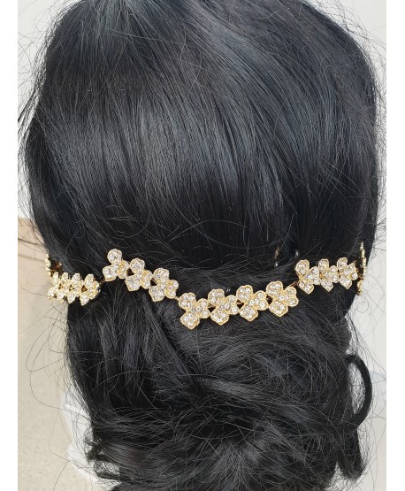 Ozdoba do włosów w złocie z dżetami