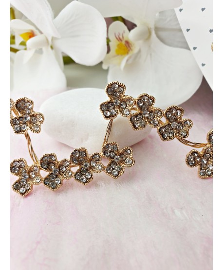 Ozdoba do włosów w złocie z dżetami