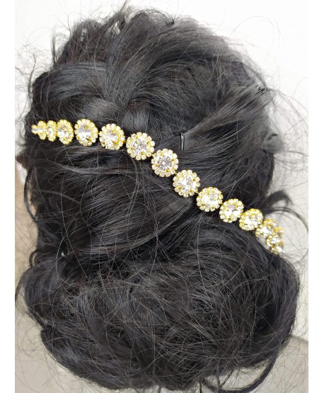 Ozdoba do włosów z dżecikami i kryształkami