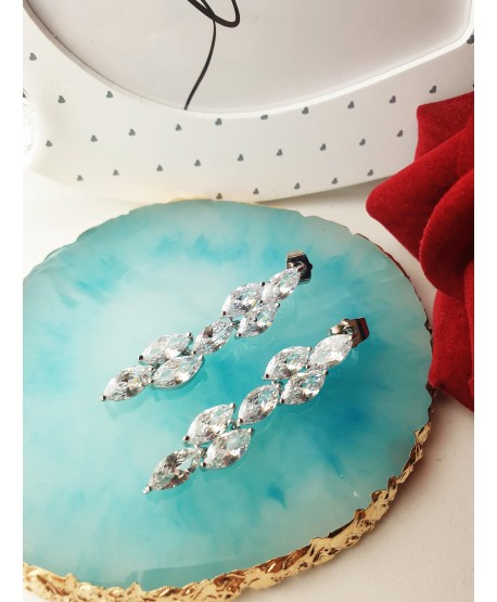 Kolczyki srebrne łezki