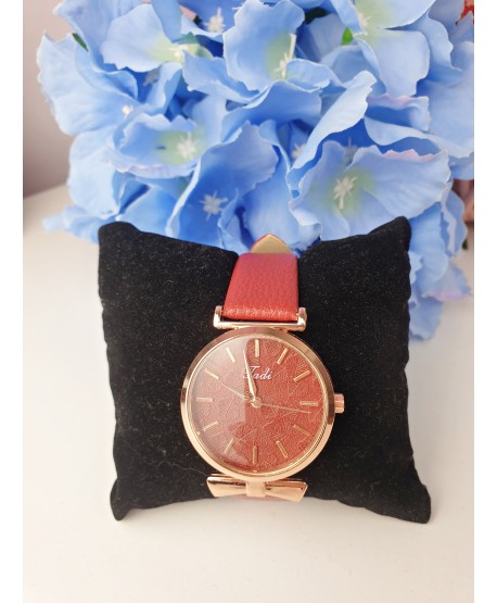 Zegarek damski z listeczkami - kolor do wyboru