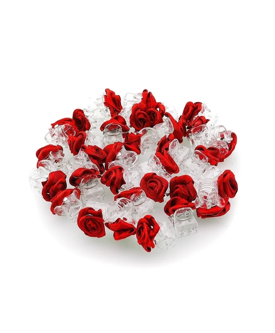 Żabki do włosów z różyczką małe, kolory