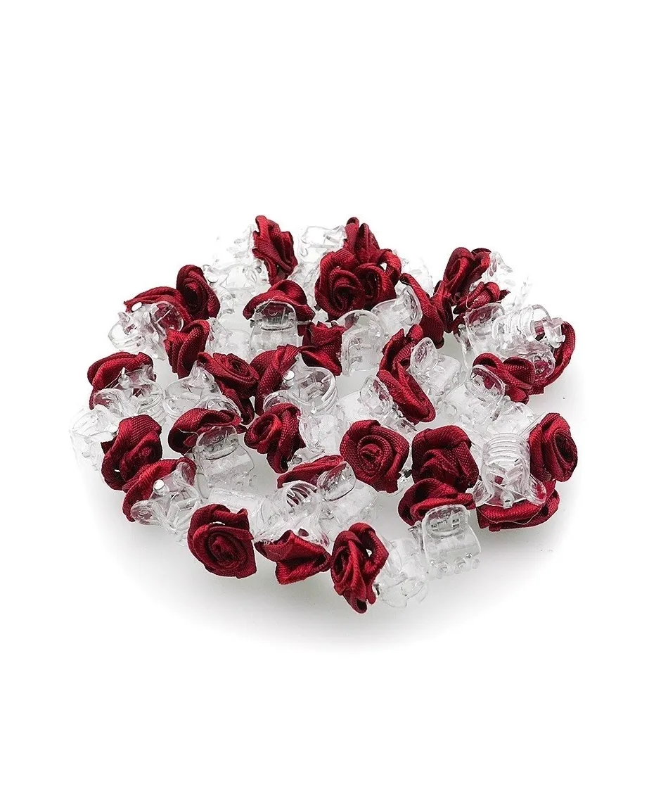 Żabki do włosów z różyczką małe, kolory