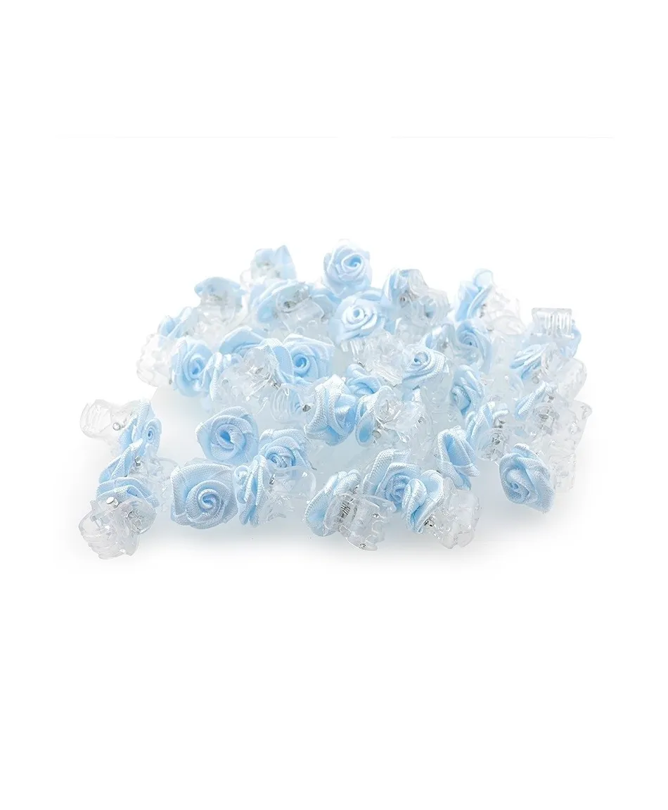 Żabki do włosów z różyczką małe, kolory