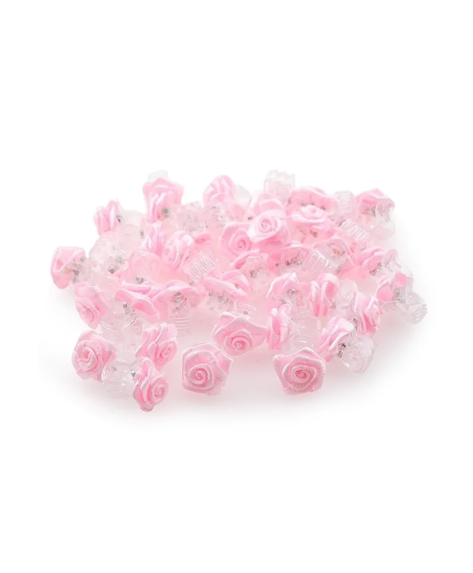 Żabki do włosów z różyczką małe, kolory