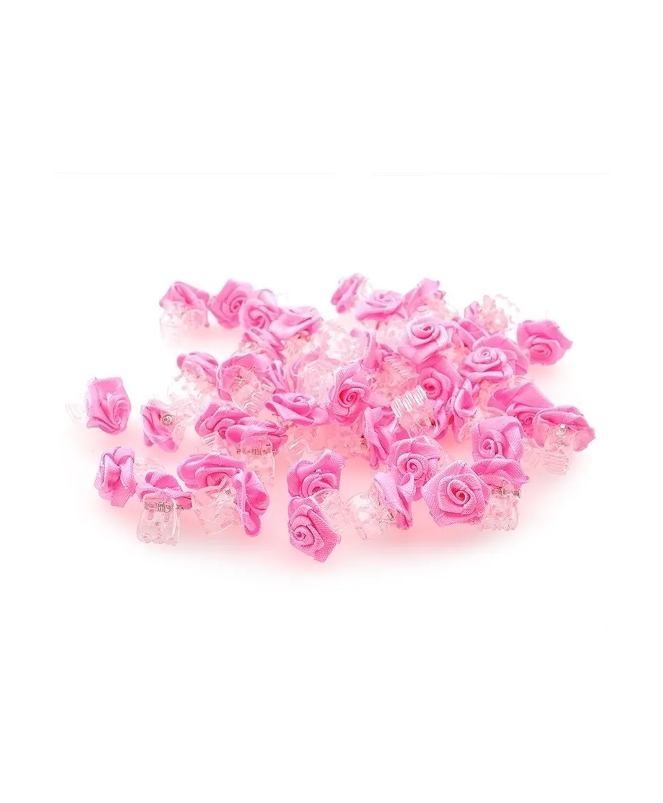 Żabki do włosów z różyczką małe, kolory