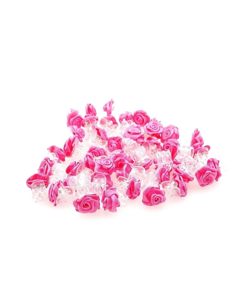 Żabki do włosów z różyczką małe, kolory