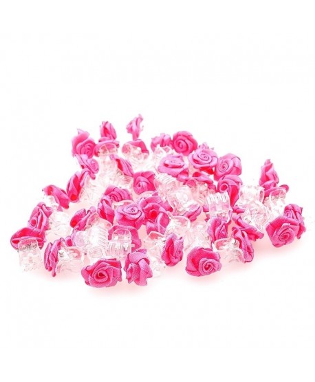 Żabki do włosów z różyczką małe, kolory