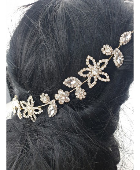 Ozdoba do włosów złota dżety