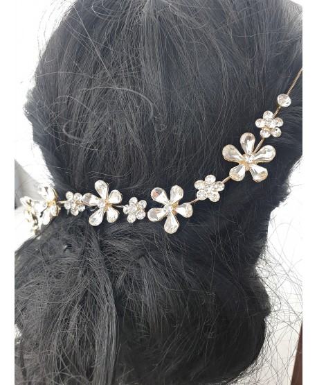 Ozdoba do włosów złota kwiatki