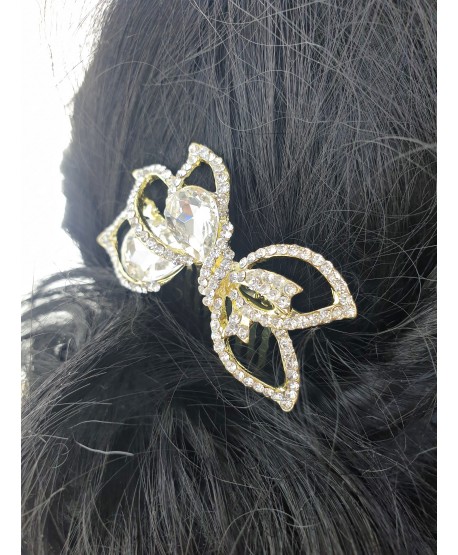 Grzebień ozdobny do włosów z kryształkami
