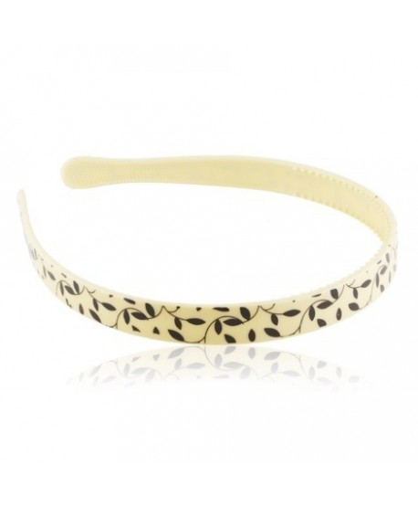 Opaska beżowa w listki