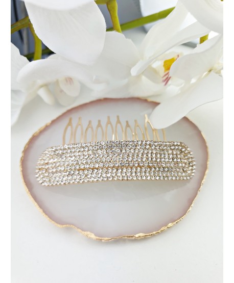 Grzebień ozdobny złoty