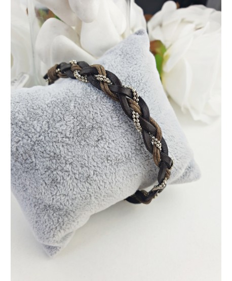 Bransoletka męska warkocz