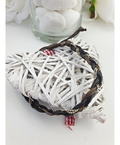 Bransoletka męska warkocz