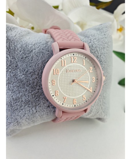 Zegarek damski silikonowy beżowy lub różowy