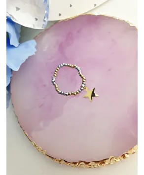 Kolorowe pierścionki koraliki z zawieszkami