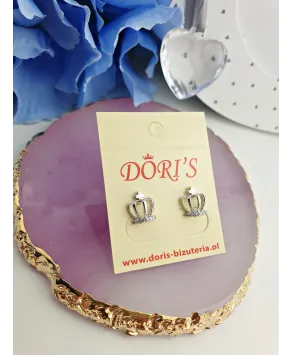 Kolczyki stal korona