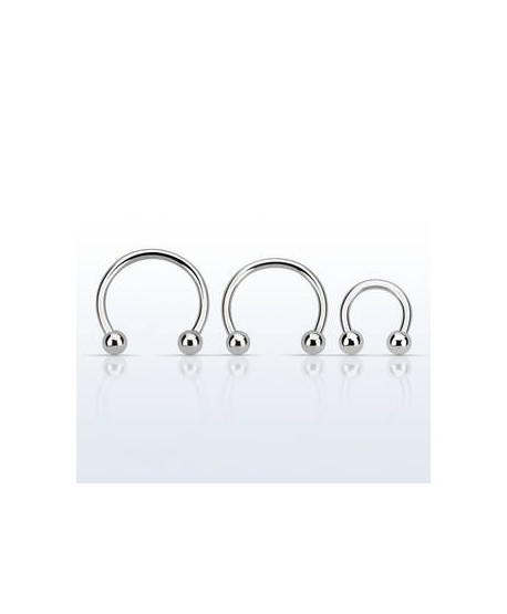 Kolczyk podkówka stal z kulkami 8mm-12mm