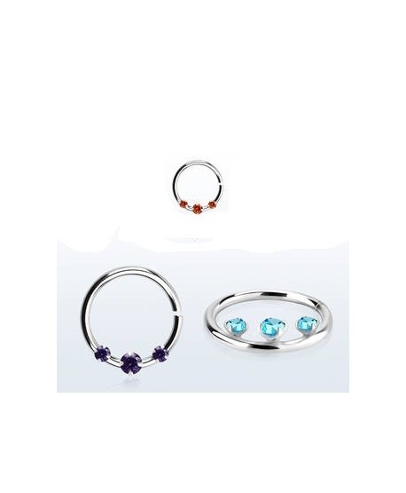 Kółeczko rozginane z kryształkami piercing