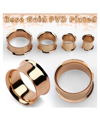 Tunel stal Rose Gold - rozmiar do wyboru piercing