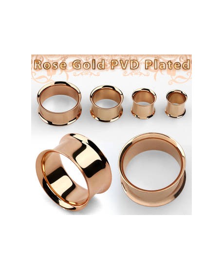 Tunel stal Rose Gold - rozmiar do wyboru piercing