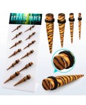Rozpychacz taper tygrysi print - rozmiar do  wyboru piercing