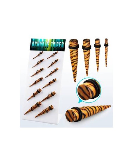 Rozpychacz taper tygrysi print - rozmiar do  wyboru piercing