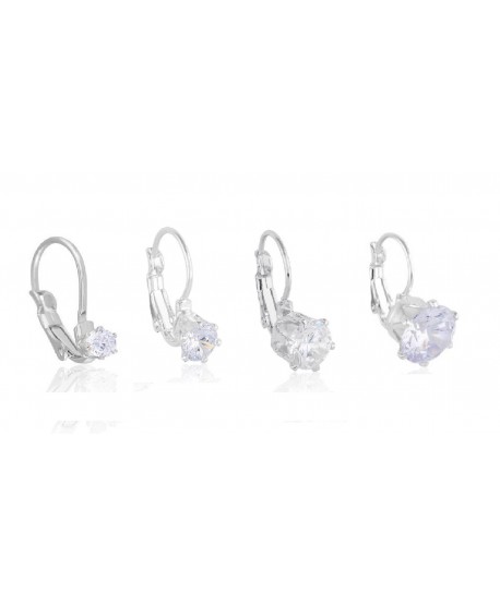 Kolczyki srebrne dżety na biglu - rozmiar do wyboru