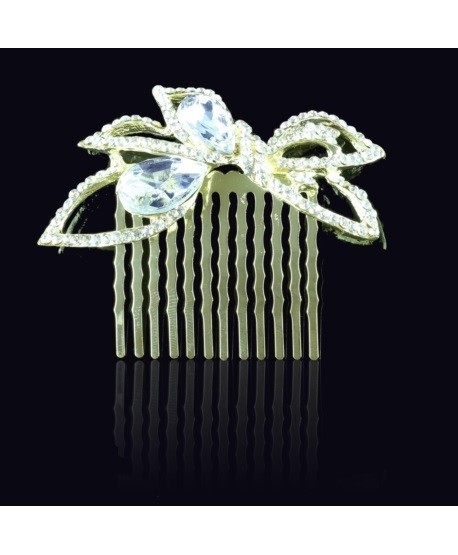 Grzebień ozdobny do włosów z kryształkami