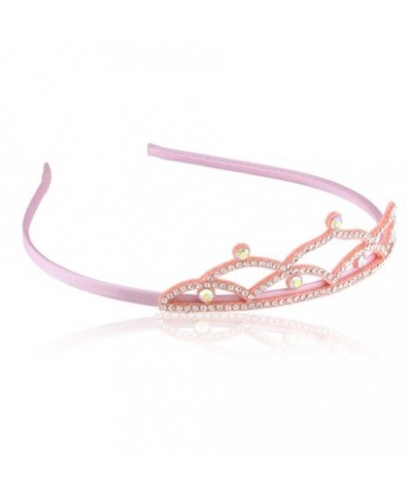 Opaska korona jasny róż